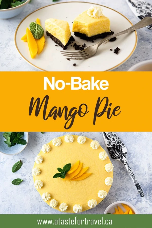 No-Bake Mango Pie Pinterest image 