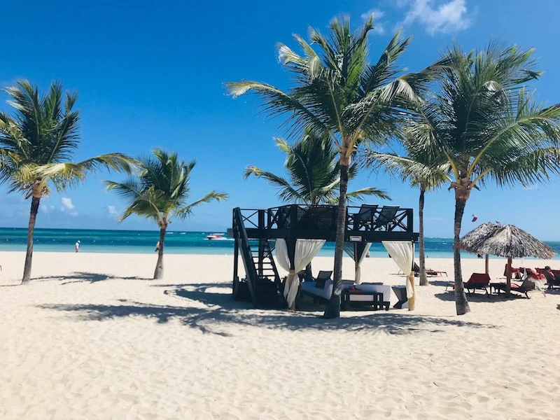 A beach cabana at Secrets Royal Beach Punta Cana