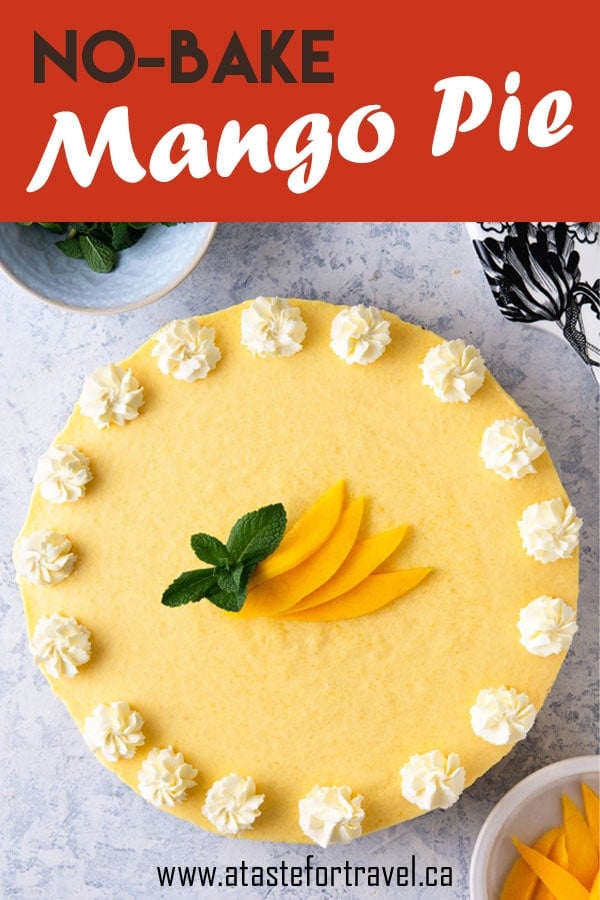 No-bake mango pie Pinterest image 