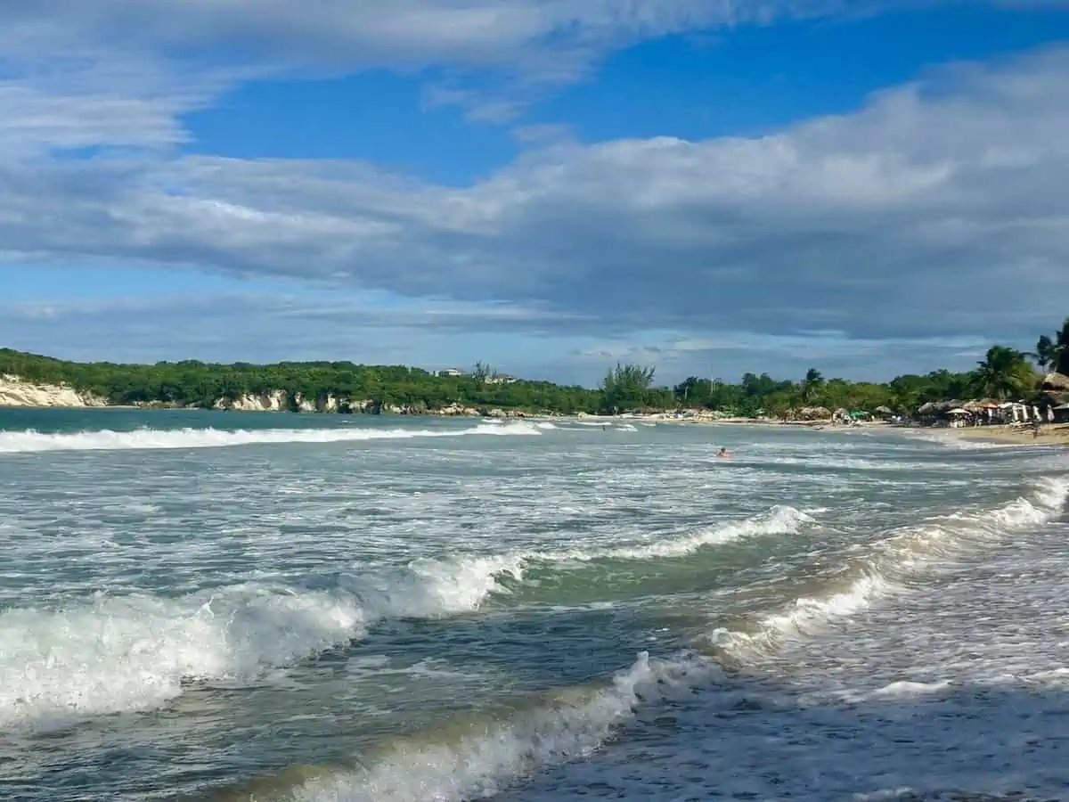 Whitecaps on macao Beach in Punta Cana.