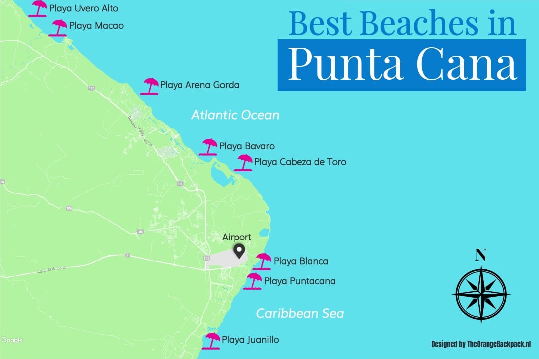 Map of Punta Cana Beaches 