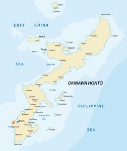 map of Okinawa Japan Credit DepositPhotos