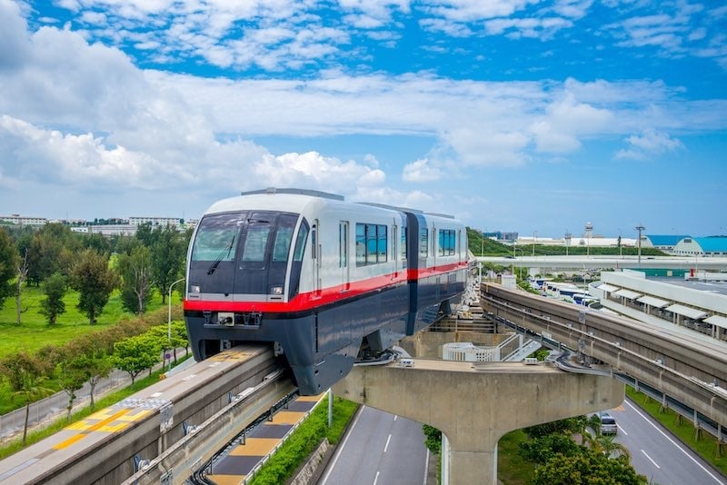 Monorail in Naha Japan Credit Deposit Photos