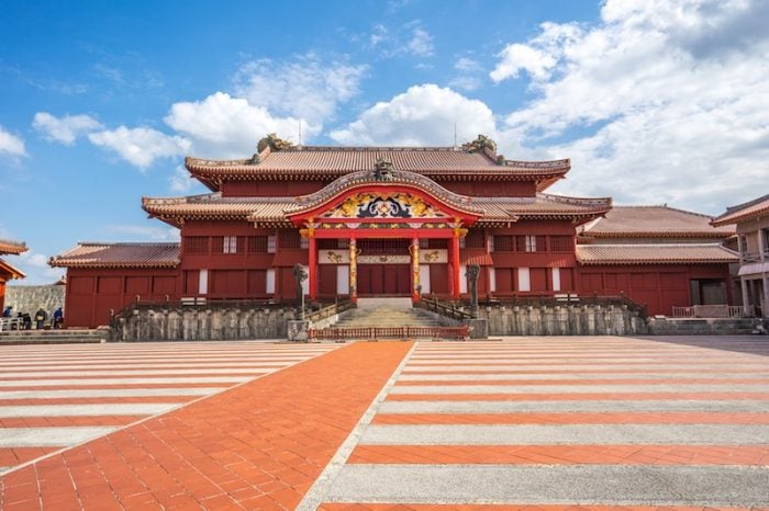 Shuri Castle landmark of Naha, Okinawa, Japan Credit DepositPhotos