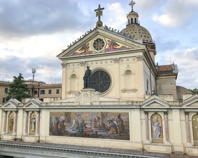 Exterior of Chiesa di San Gioacchino in Prati Rome.