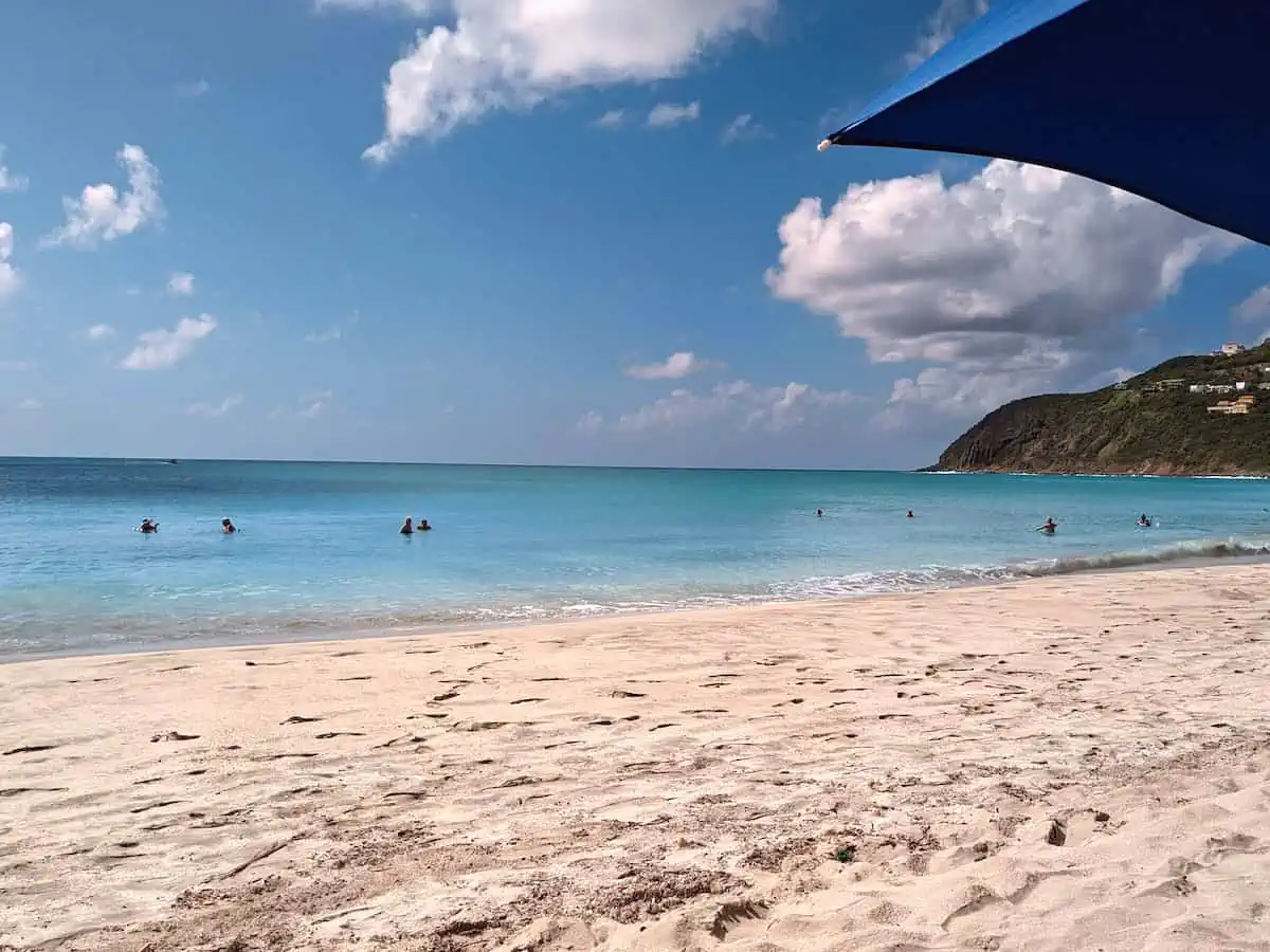 Inviting blue waters of Little Bay Beach.