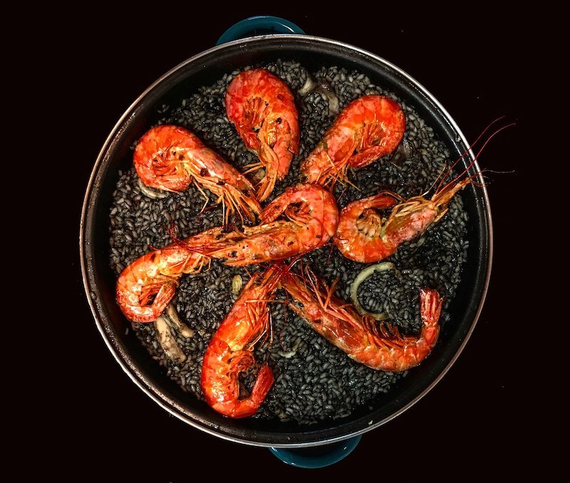 black paella