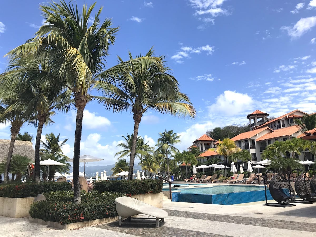 Quiet swimming pool at Sandals LaSource in Grenada.