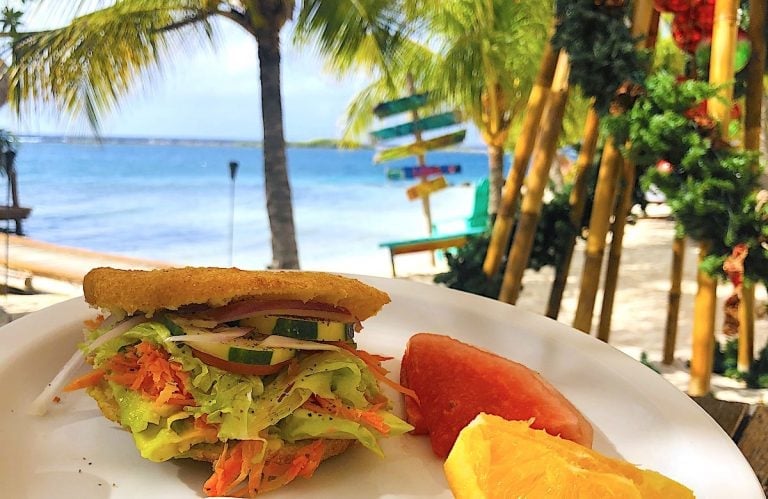 Enjoy arepas and more at Aruba Ocean Villas