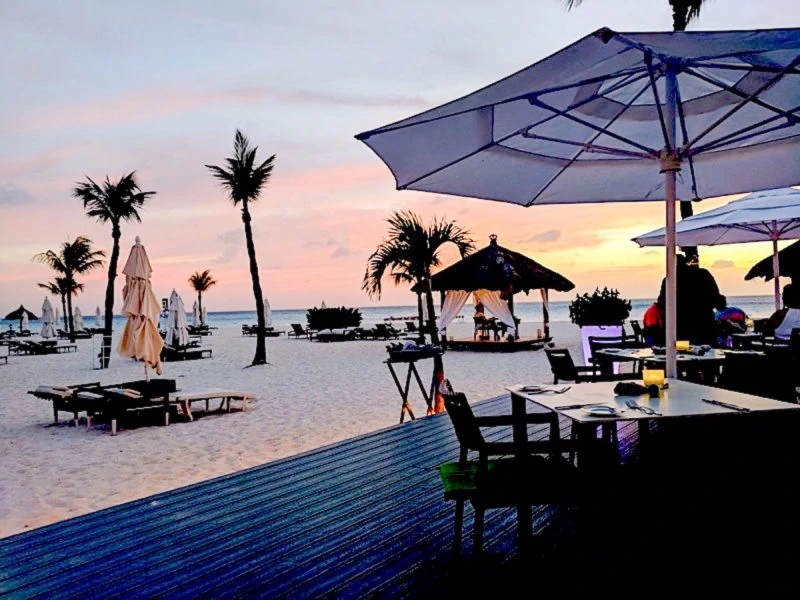 Sunset at Bucuti Resort Aruba 