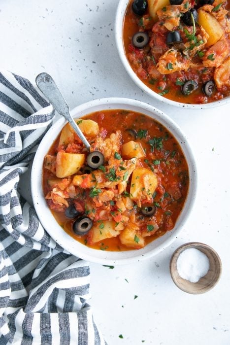 Norwegian Salt Cod Stew - Bacalao by The Forked Spoon 