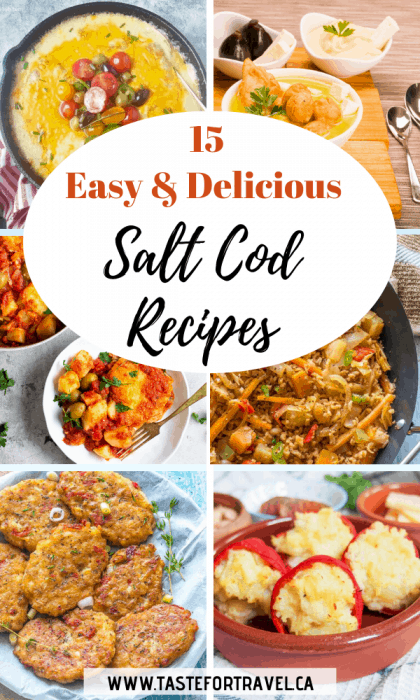 salt cod recipes text overlay