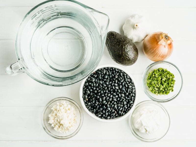 Ingredients for Guatemalan Black Bean Soup 