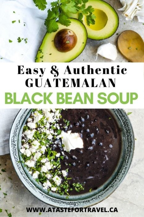 Guatemalan Black Bean Soup Pinterest