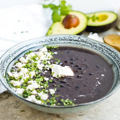 Guatemalan Black Bean Soup - Landscape