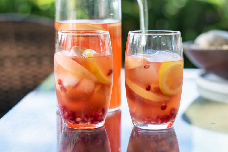 Bourbon Peach Punch with Pomegranate