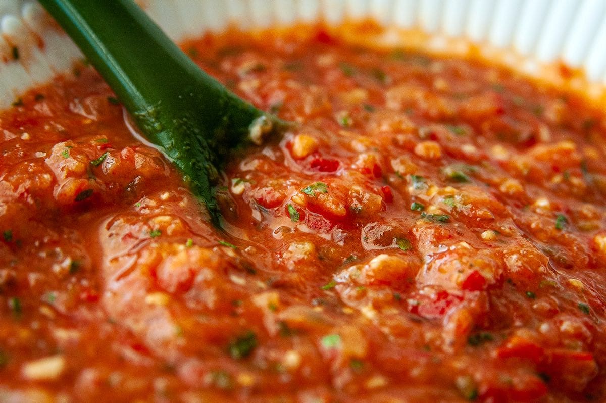 Freezer salsa from fresh tomatoes