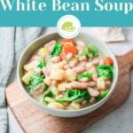 White bean soup for Pinterest.