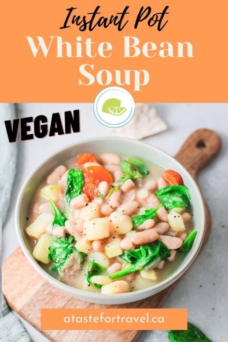 Instant pot bean soup for Pinterest.