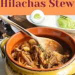 Pinterest image with text overlay for Guatemalan Hilachas Stew.