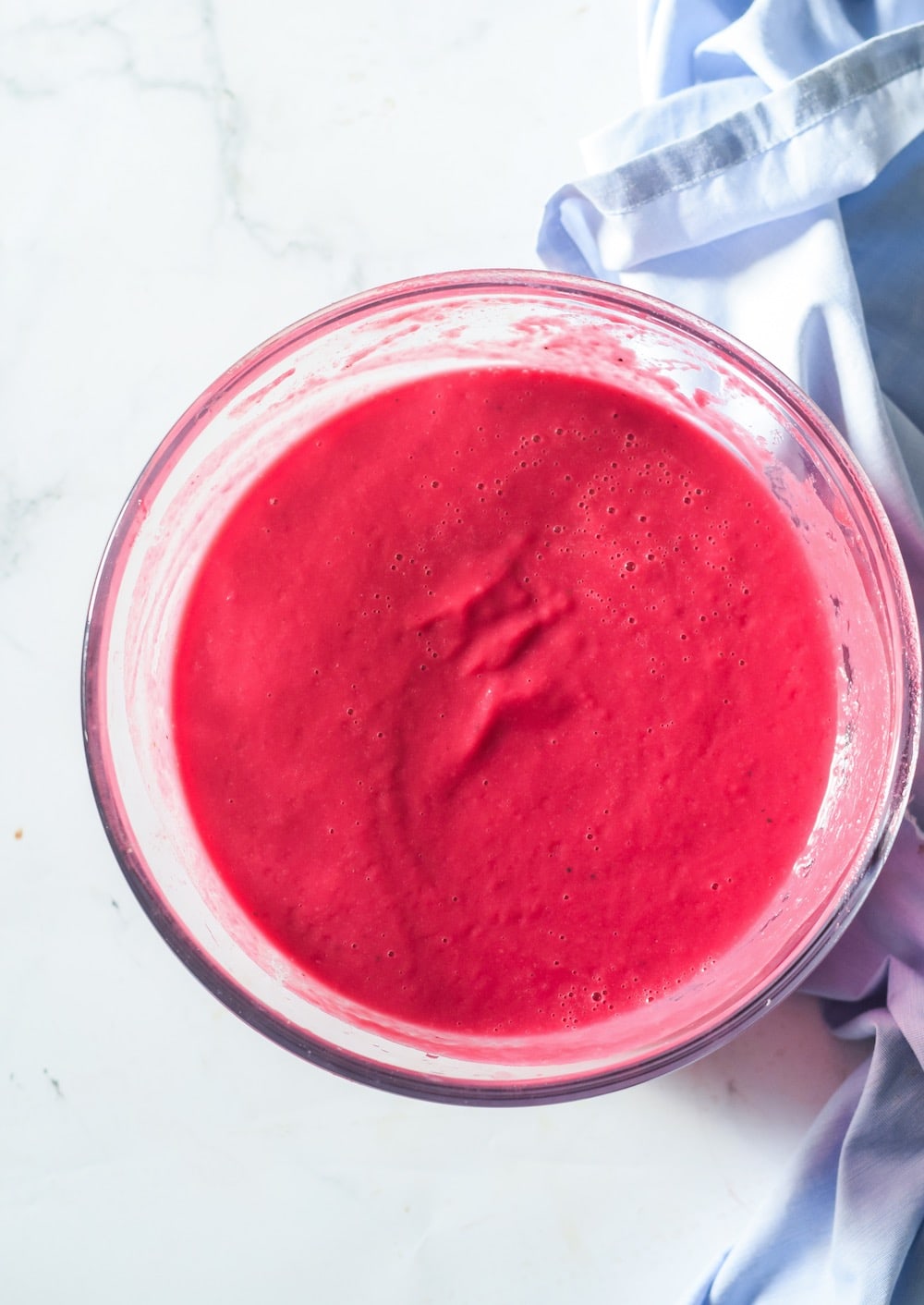 Pureed beet and potato for gazpacho