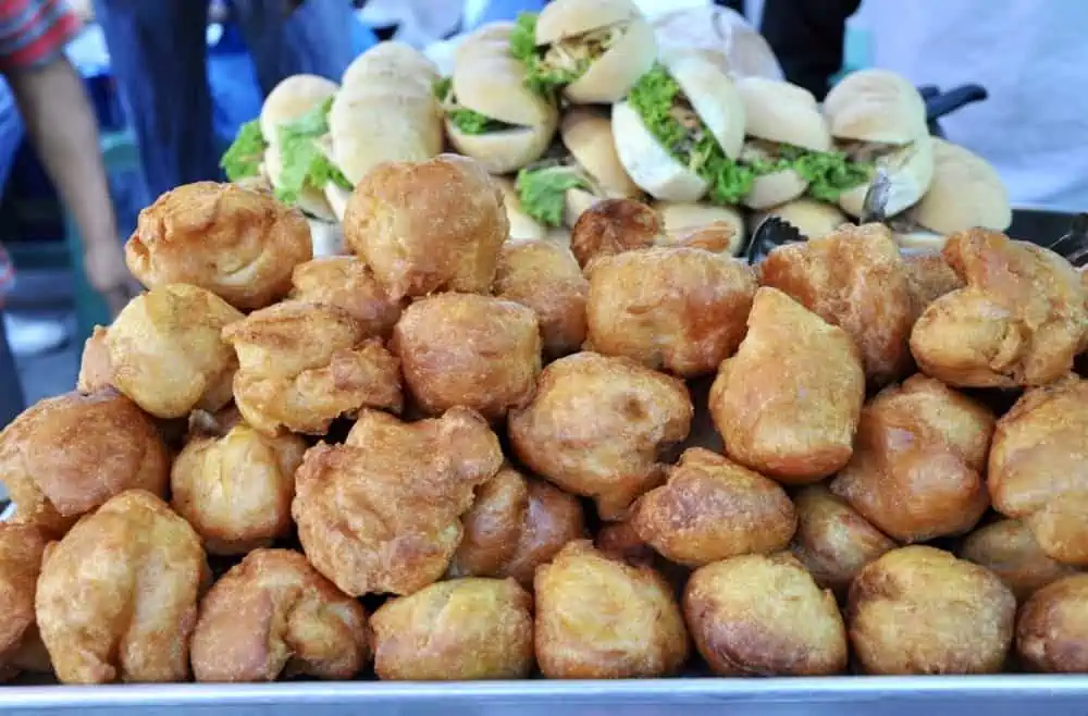 Bunuelos, a popular street food in Guatemala. 