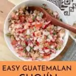 Guatemalan chojin radish salad for Pinterest.