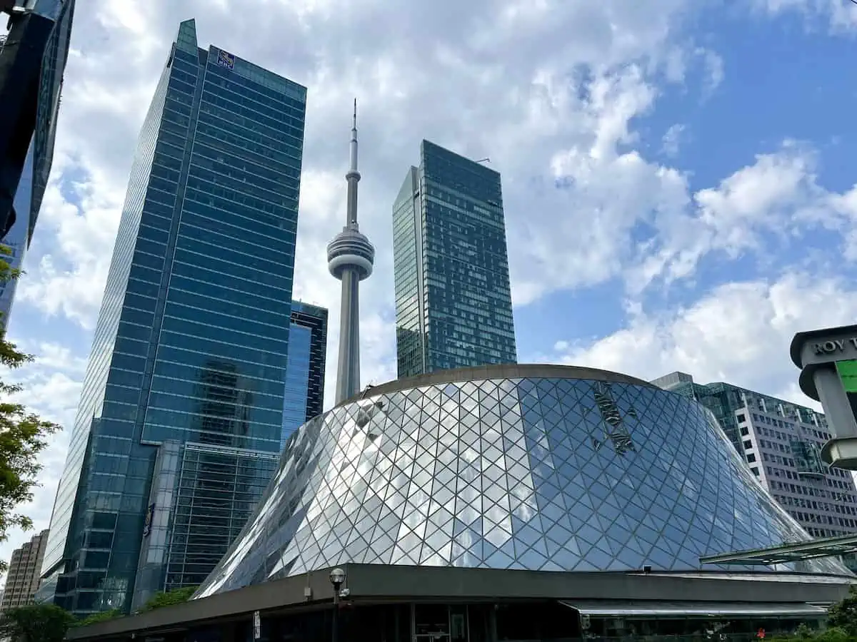 Roy Thomson Hall in Toronto on a sunny day. 