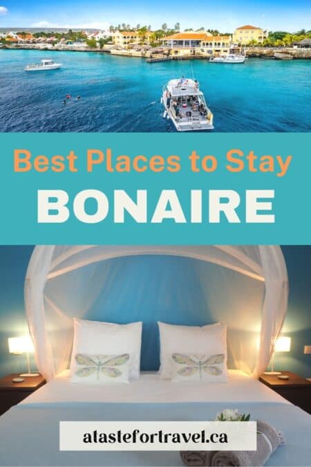 Collage of best hotels on Bonaire. 