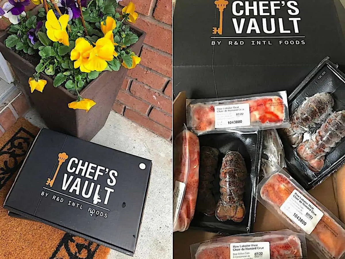 Chef's Vault delivery service boxes.