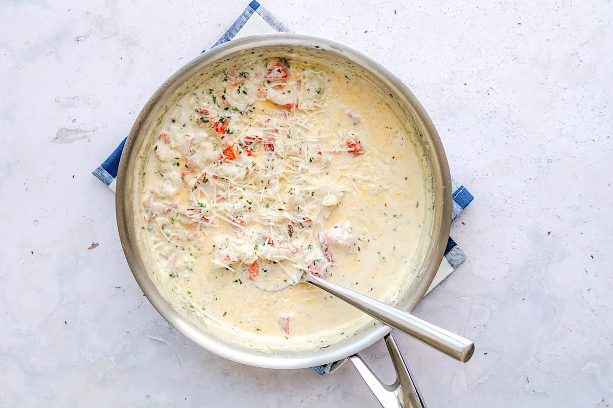 Lobster in cream sauce.