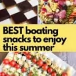 Collage of three ready to eat boat foods.