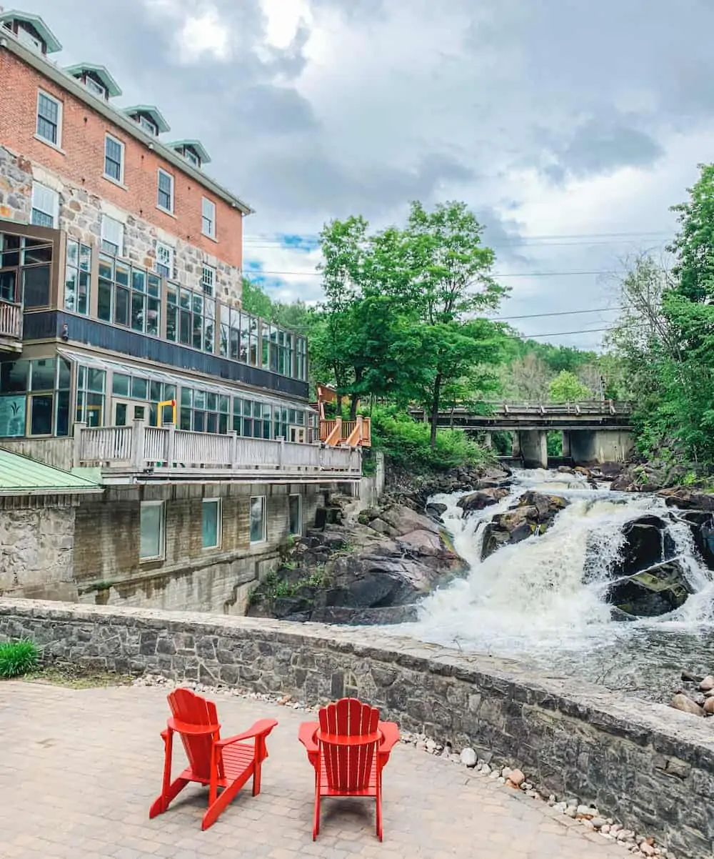 View of McLaren Falls at Wakefield Mill and Spa.