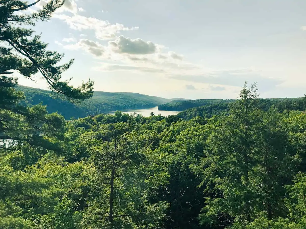 Panoramic view of the Gatineau Hill in Quebec.