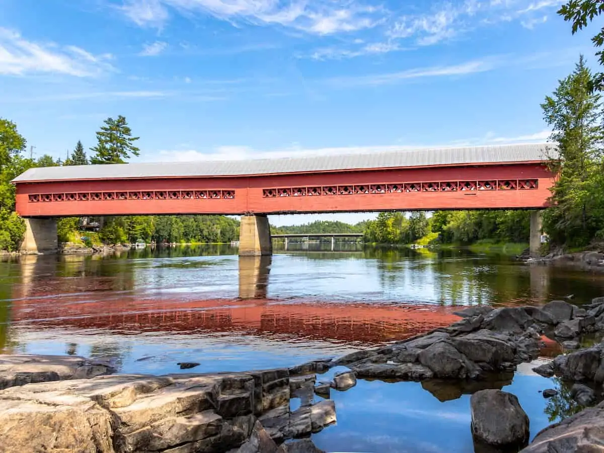 View of Wakefield covered bridge.