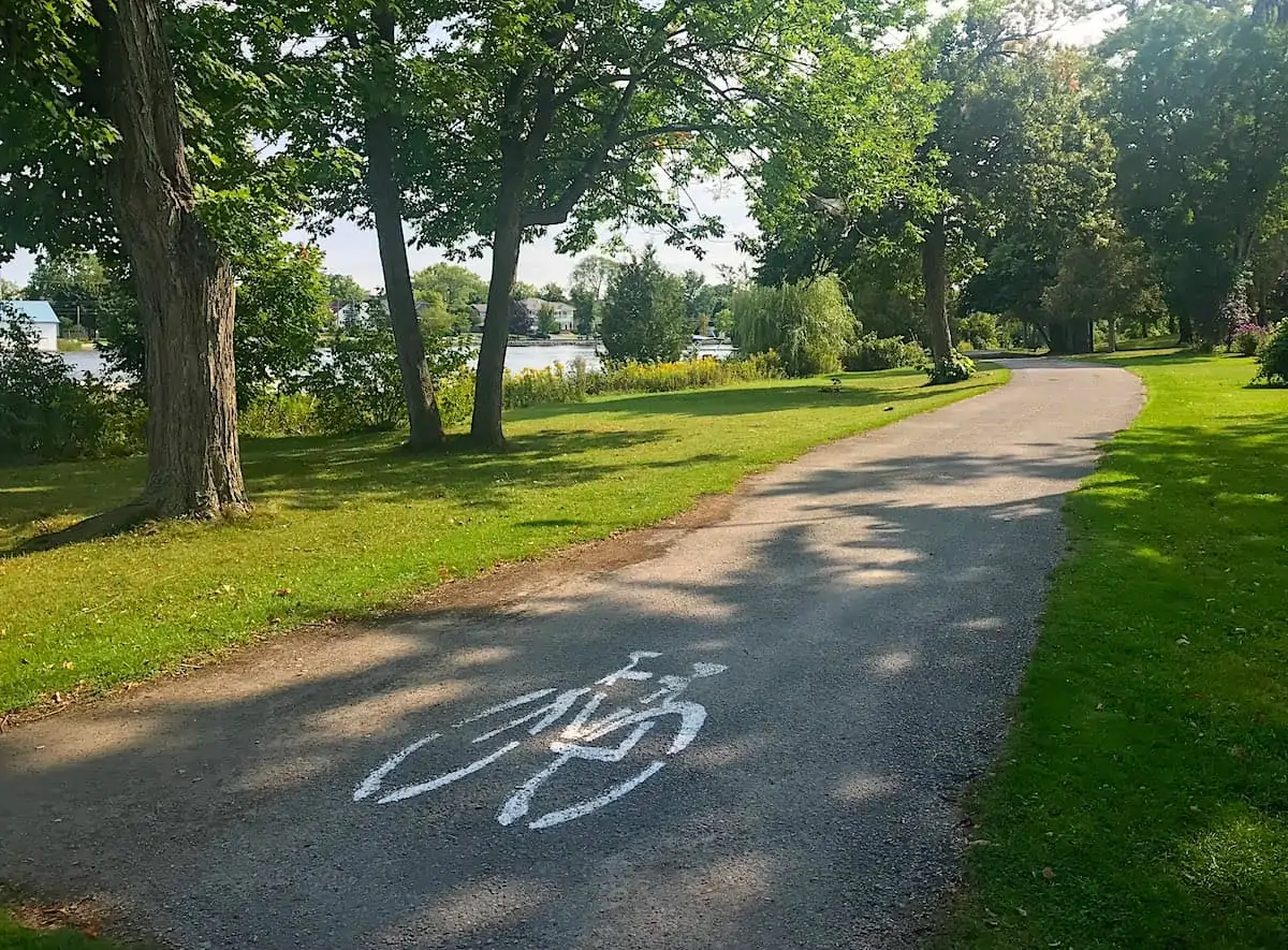 Cycling Trail in Lakefield between Lake Katchewanooka and Otonabee River.