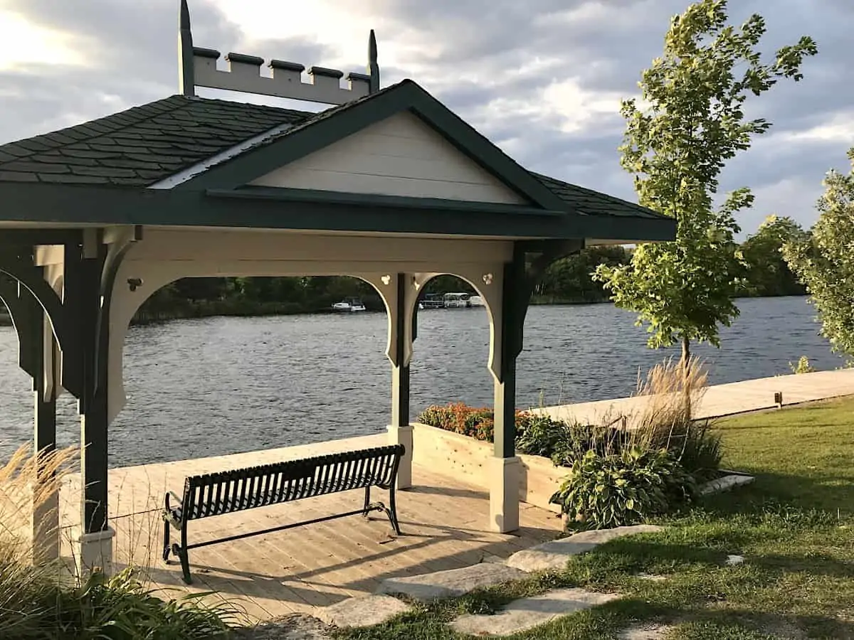 Gazebo on Water St in Lakefield Ontario.