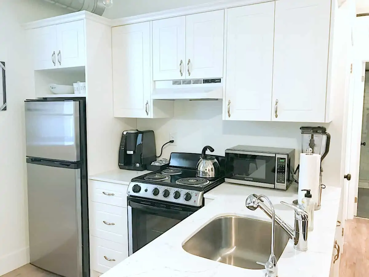 Kitchen at Red Brick Lofts in Harcourt. 