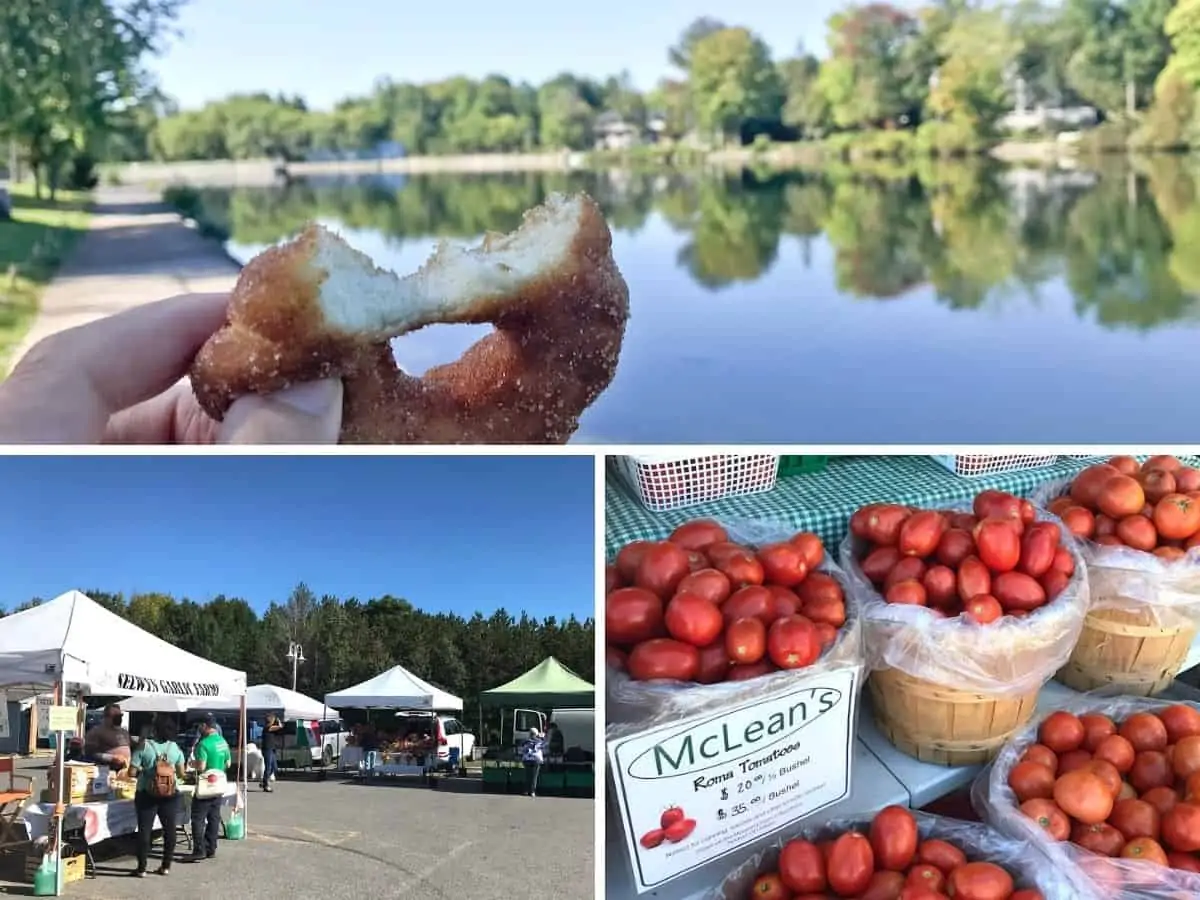 Collage of Lakefield Farmer's Market.
