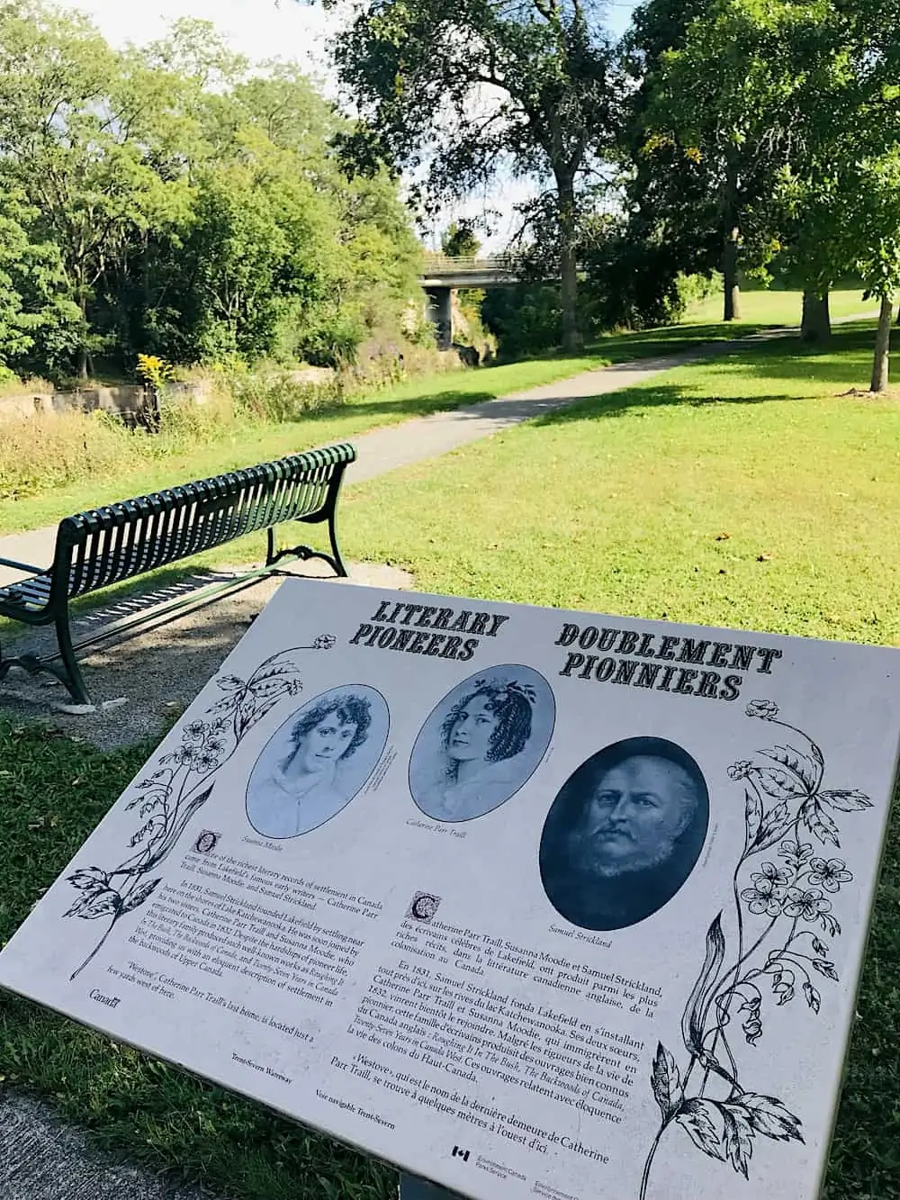 Lakefield Literary pioneers sign. 