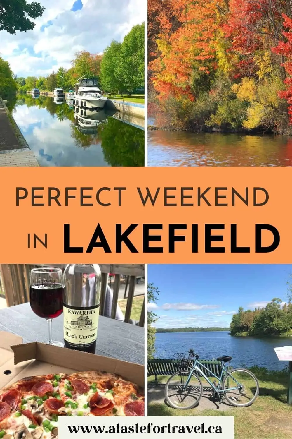 Collage of images of Lakefield for Pinterest.