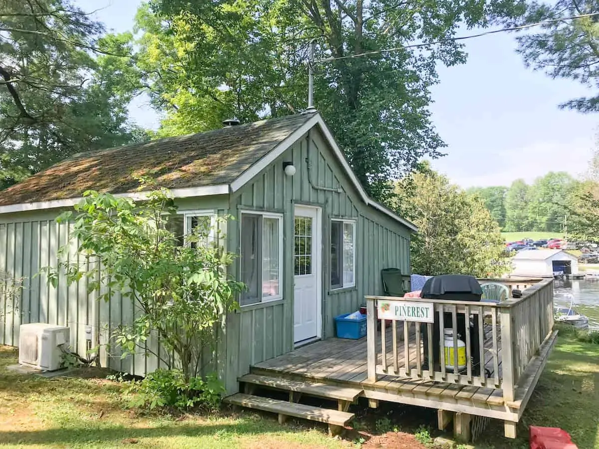 Pinerest cottage at Pine Vista Resort in the Kawarthas.