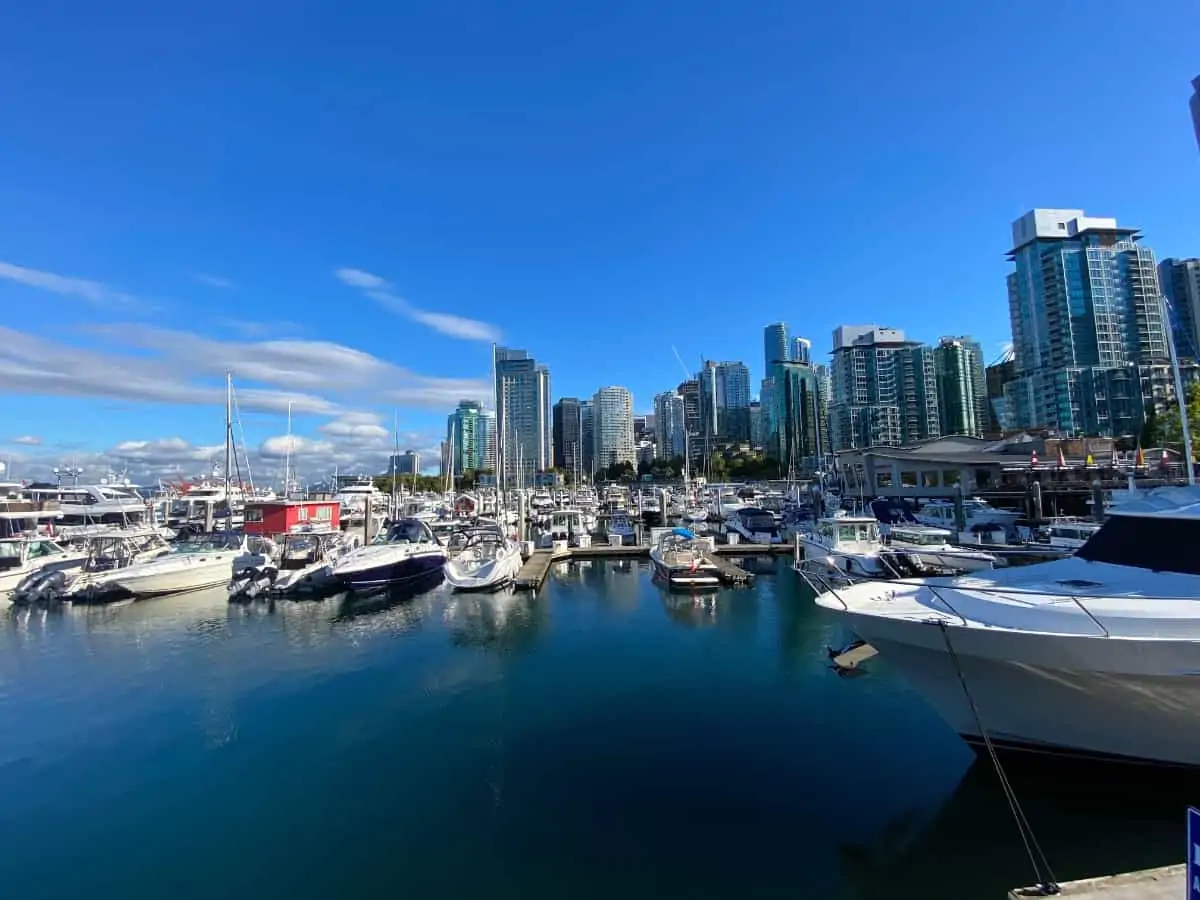 View of the Vancouver Canada harbour.