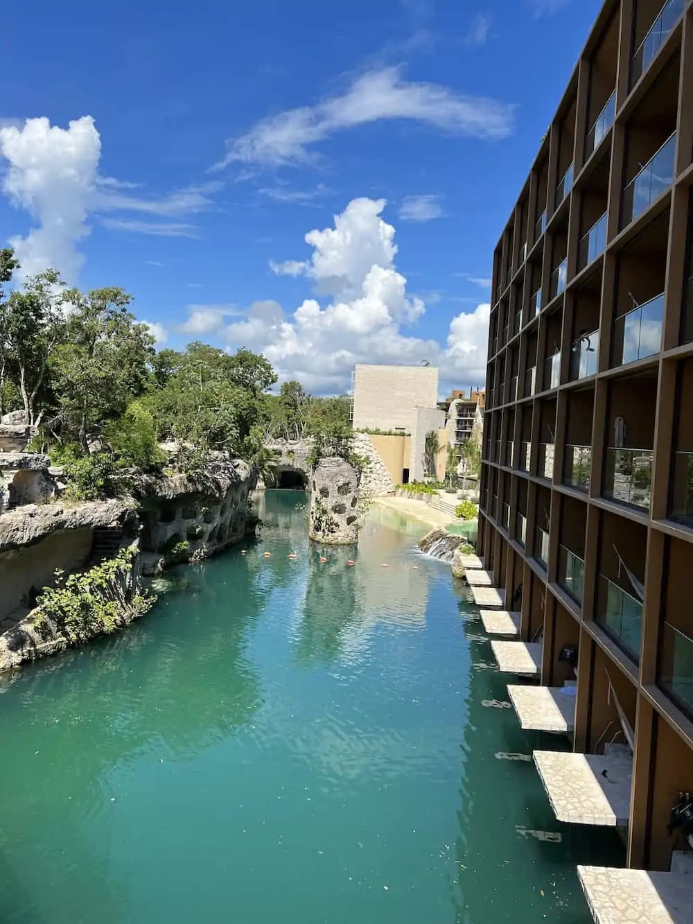River suites at an all-inclusive resort in Mexico.