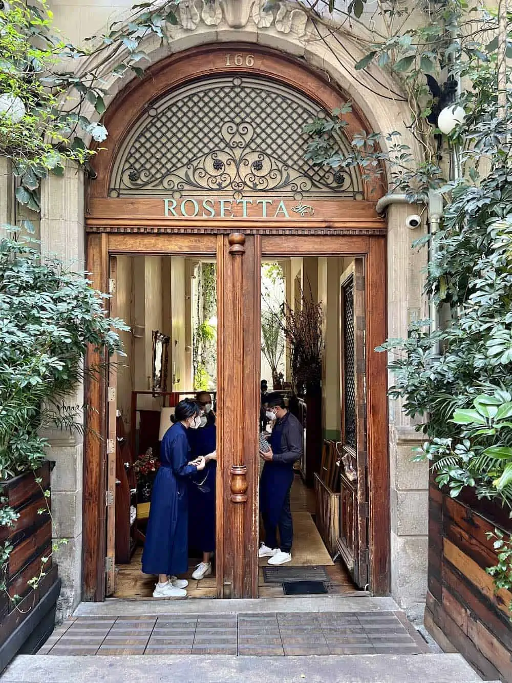 Doorway at Rosetta Restaurant in Roma Norte.