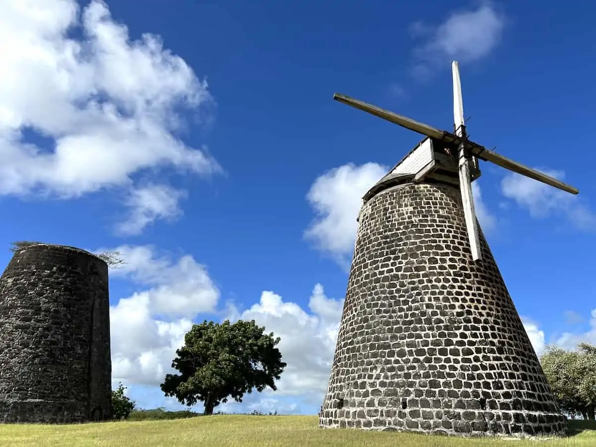 Sugar mills at Betty's Hope on the island of Antigua.