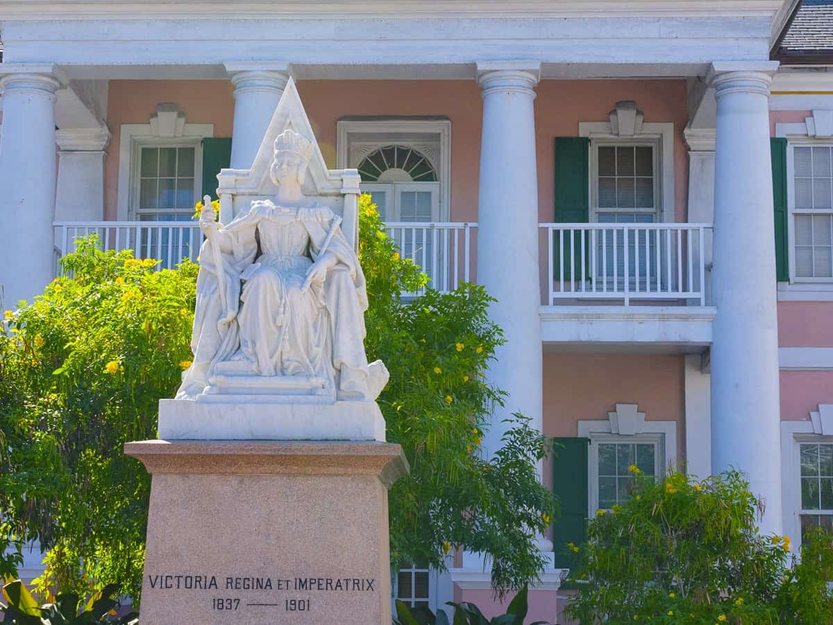 Statue of Queen Victoria in Nassau Bahamas. n 