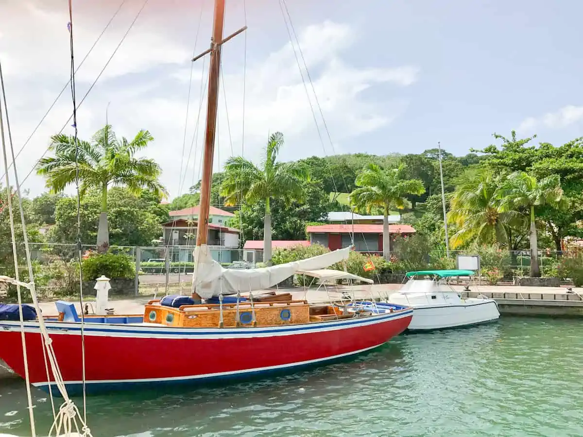 Savvy sailing sloop in Grenada.