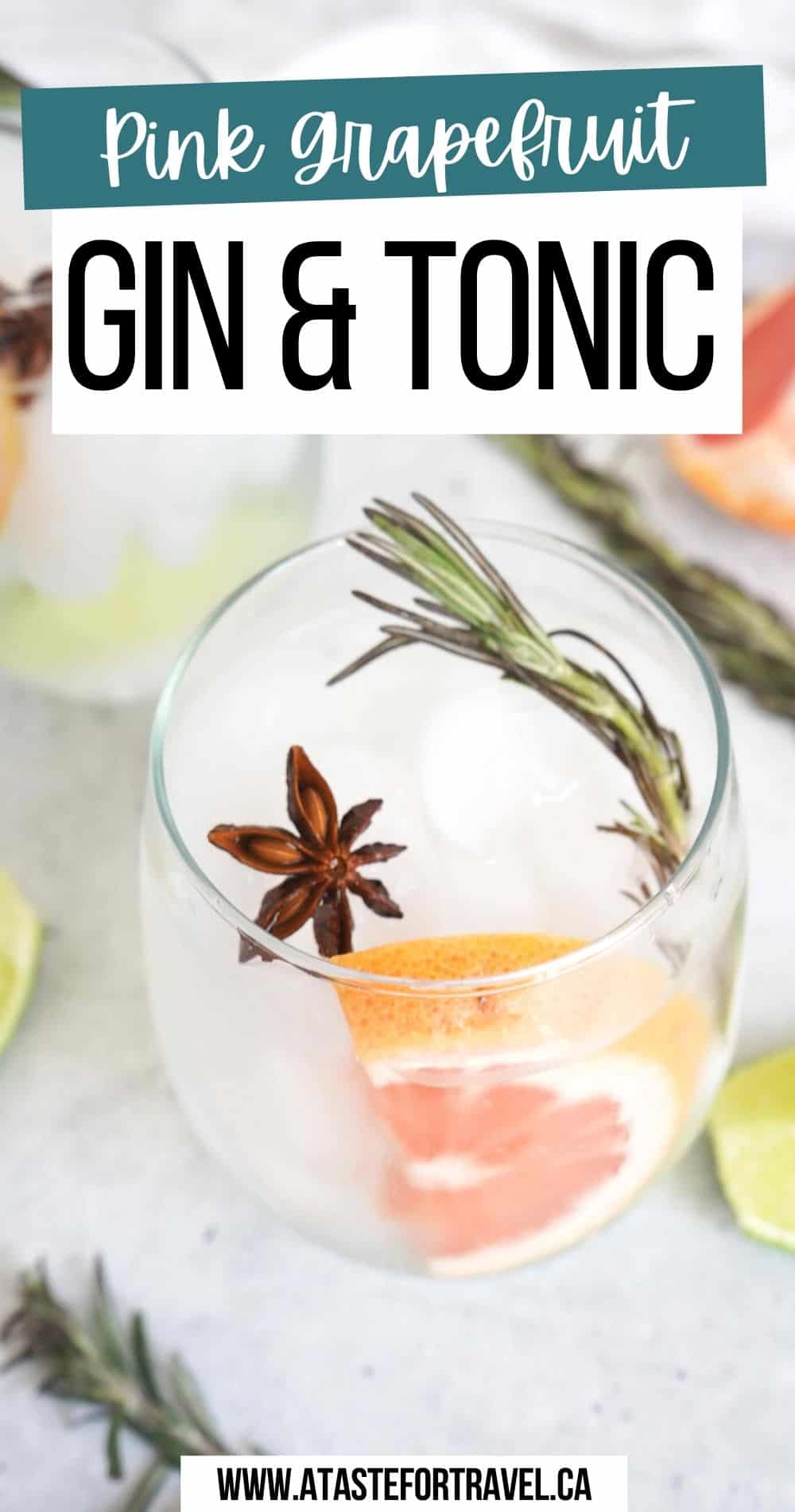 Spanish Gin and Tonic with text overlay for Pinterest.
