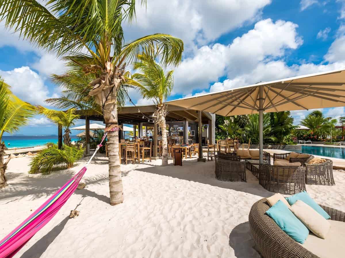 Beautiful beach bar on Bonaire in Dutch Caribbean.